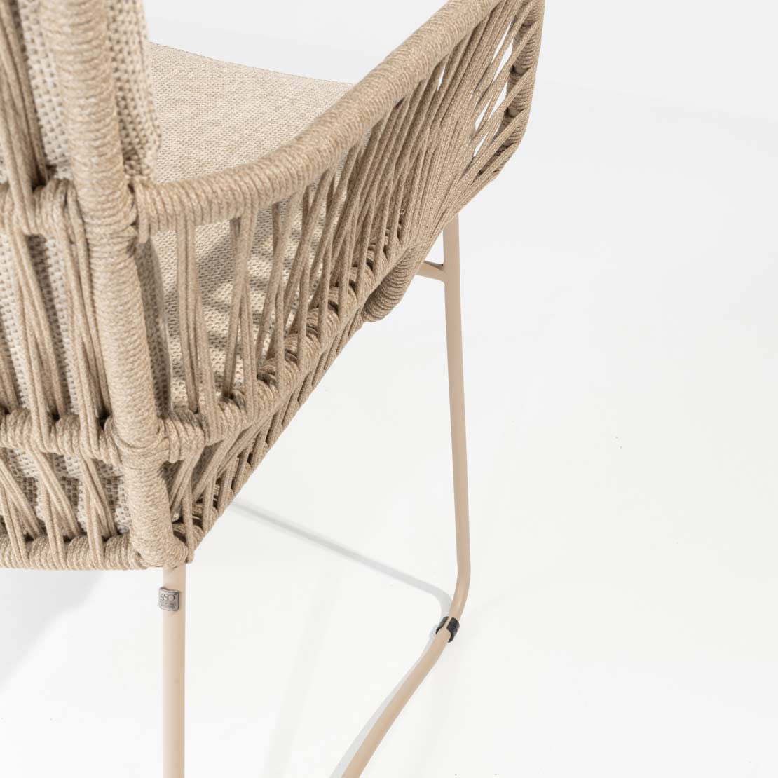 4 Seasons Outdoor Murcia dining chair latte with 2 cushions – Set of 6