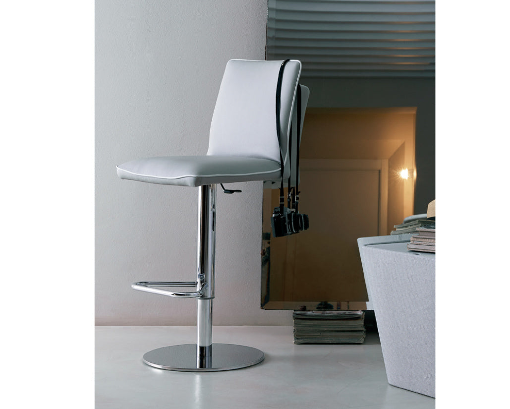 Bontempi Casa Nata Swivel Barstool With Metal Frame