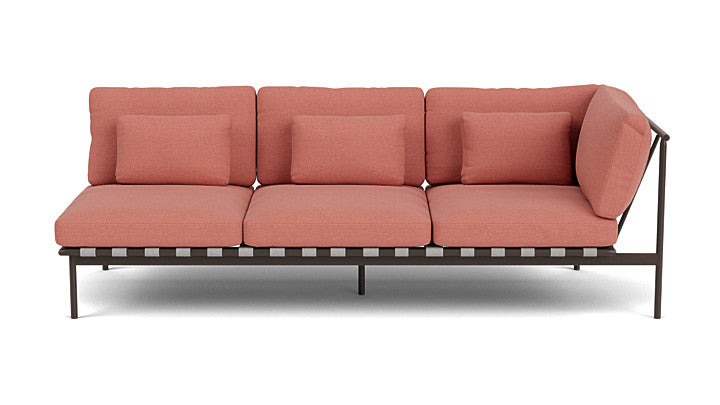 Barlow Tyrie Around Deep Seating Triple Lounge Sofa with Aluminium Right Arm