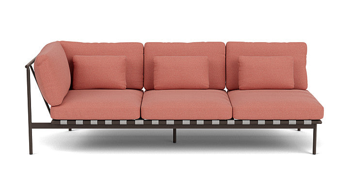 Barlow Tyrie Around Deep Seating Triple Lounge Sofa with Aluminium Left Arm