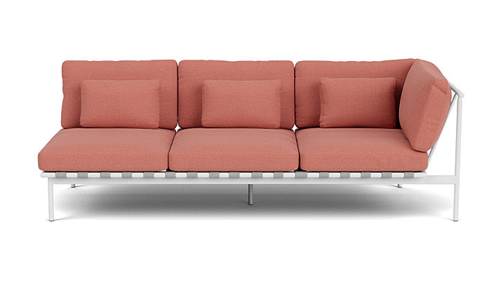 Barlow Tyrie Around Deep Seating Triple Lounge Sofa with Aluminium Right Arm