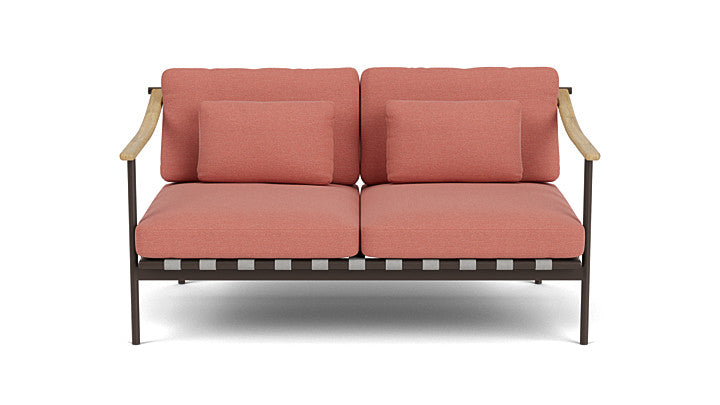 Barlow Tyrie Around Deep Seating Double Lounge Sofa with Teak Arms