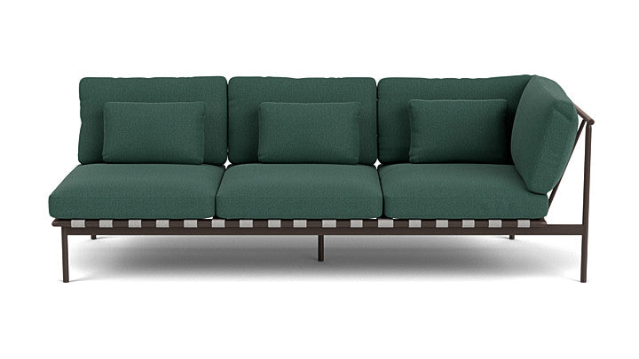 Barlow Tyrie Around Deep Seating Triple Lounge Sofa with Aluminium Right Arm