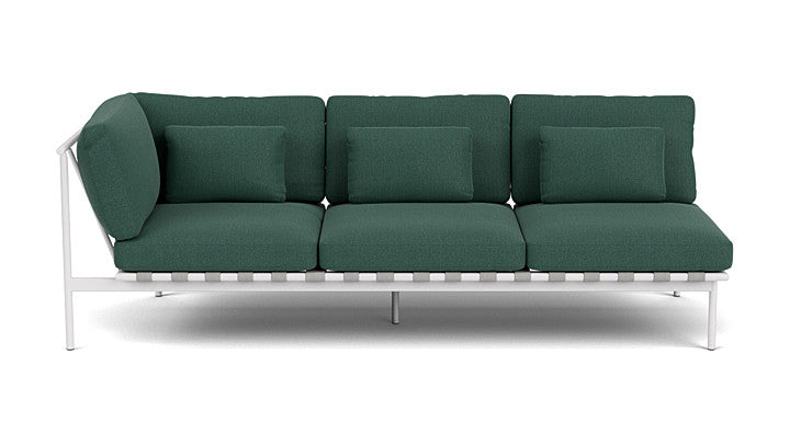 Barlow Tyrie Around Deep Seating Triple Lounge Sofa with Aluminium Left Arm