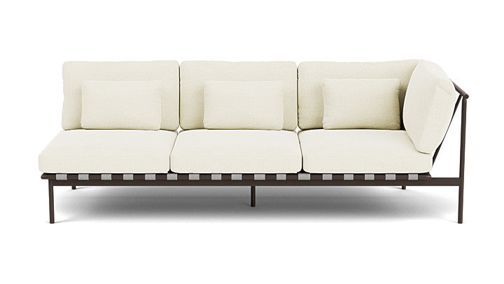 Barlow Tyrie Around Deep Seating Triple Lounge Sofa with Aluminium Right Arm