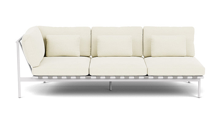 Barlow Tyrie Around Deep Seating Triple Lounge Sofa with Aluminium Left Arm