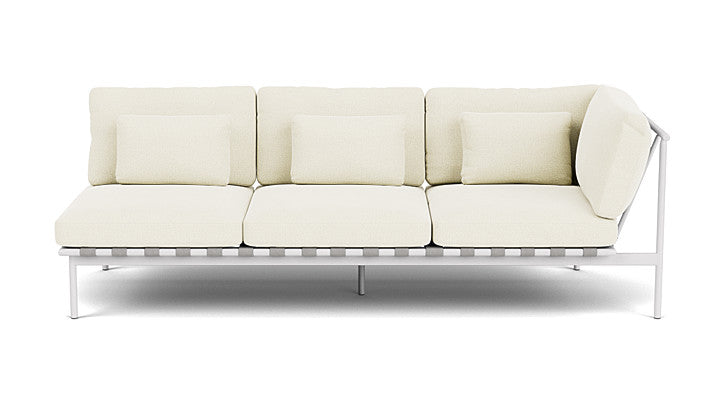 Barlow Tyrie Around Deep Seating Triple Lounge Sofa with Aluminium Right Arm