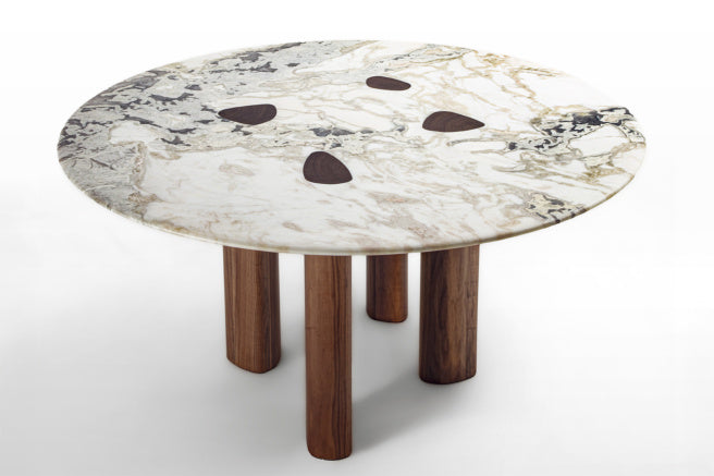 Porada Oswood Round & Rectangular Shaped Marble Dining Table