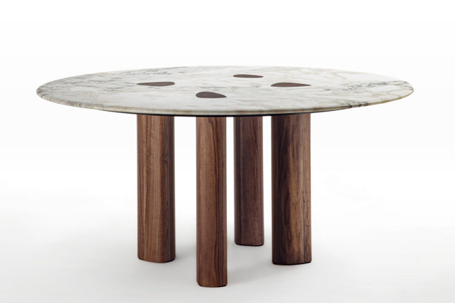 Porada Oswood Round & Rectangular Shaped Marble Dining Table