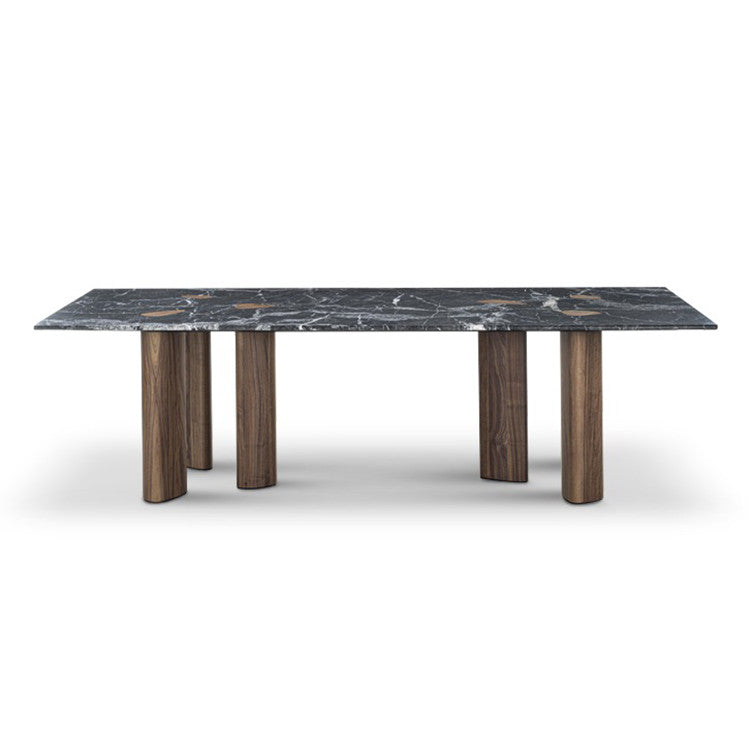 Porada Oswood Round & Rectangular Shaped Marble Dining Table