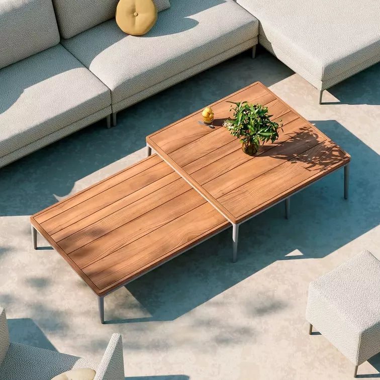 Manutti Zendo Sense Square Coffee Table with 96 cm Width & Depth and 35 cm Height