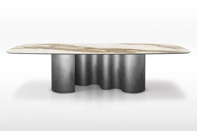Cattelan Italia Papel Keramik Barrel Shaped Dining Table