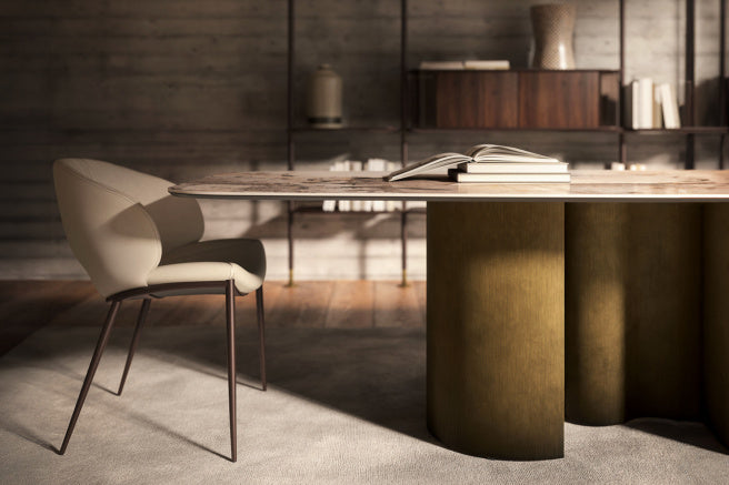 Cattelan Italia Papel Keramik Barrel Shaped Dining Table