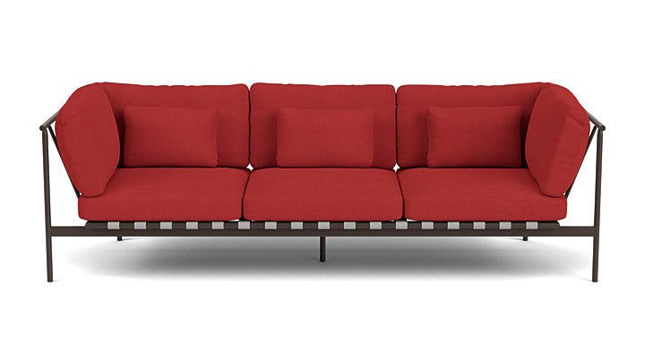 Barlow Tyrie Around Deep Seating Triple Lounge Sofa with Aluminium Arms