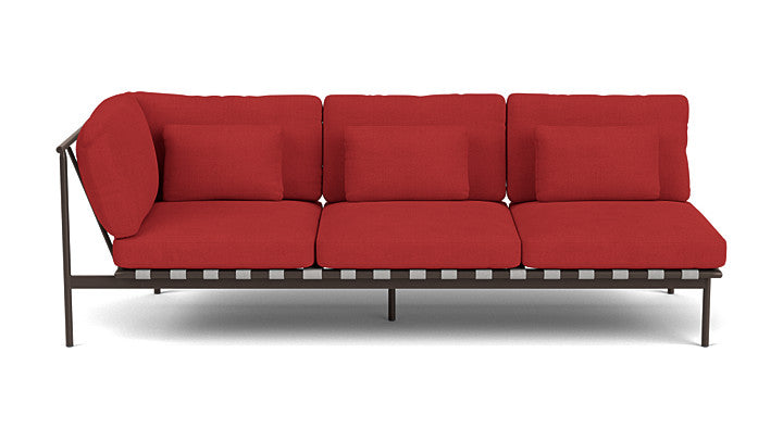 Barlow Tyrie Around Deep Seating Triple Lounge Sofa with Aluminium Left Arm