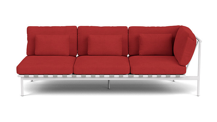 Barlow Tyrie Around Deep Seating Triple Lounge Sofa with Aluminium Right Arm