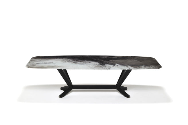 Cattelan Italia Planer Crystalart Rectangular & Barrel-Shaped Dining Table