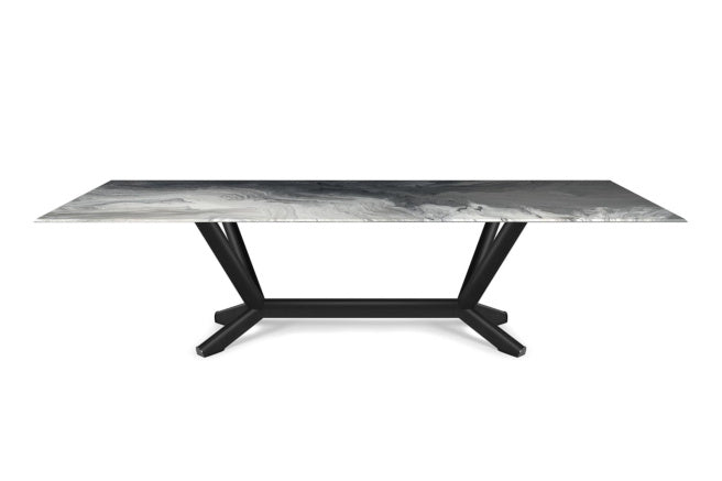 Cattelan Italia Planer Crystalart Rectangular & Barrel-Shaped Dining Table