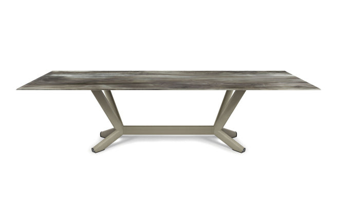 Cattelan Italia Planer Crystalart Rectangular & Barrel-Shaped Dining Table