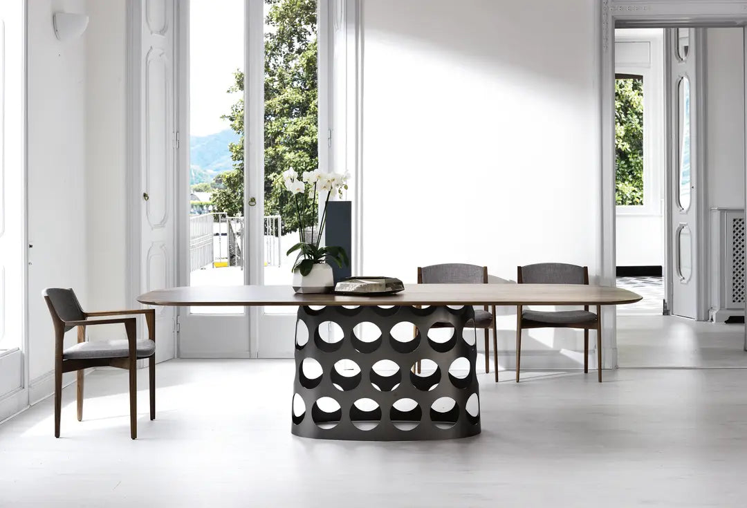 Porada Jean Round & Barrel Shaped Marble Dining Table