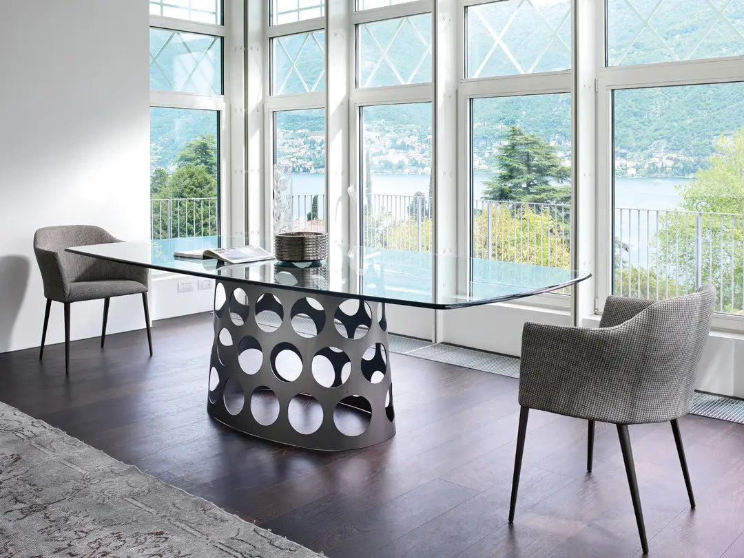 Porada Jean Round & Barrel Shaped Marble Dining Table