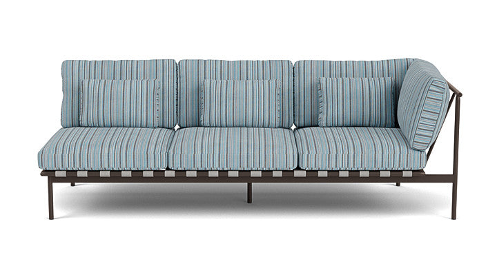 Barlow Tyrie Around Deep Seating Triple Lounge Sofa with Aluminium Right Arm