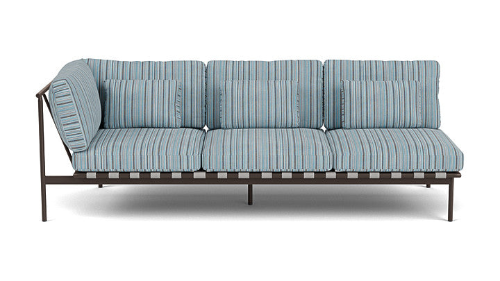 Barlow Tyrie Around Deep Seating Triple Lounge Sofa with Aluminium Left Arm