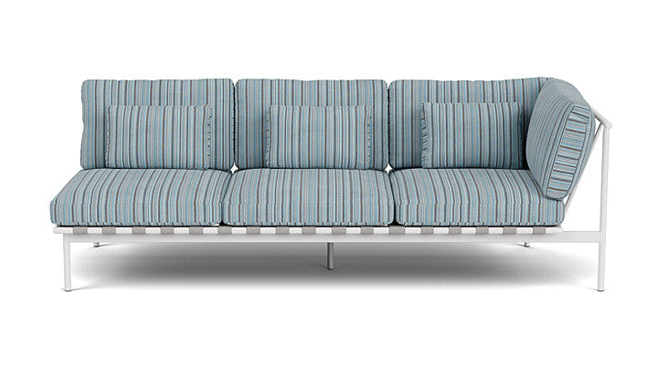 Barlow Tyrie Around Deep Seating Triple Lounge Sofa with Aluminium Right Arm