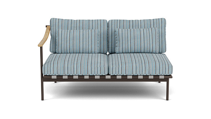 Barlow Tyrie Around Deep Seating Double Lounge Sofa with Teak Left Arm