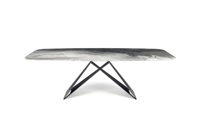 Cattelan Italia Premier Crystalart Rectangular & Barrel-Shaped Dining Table