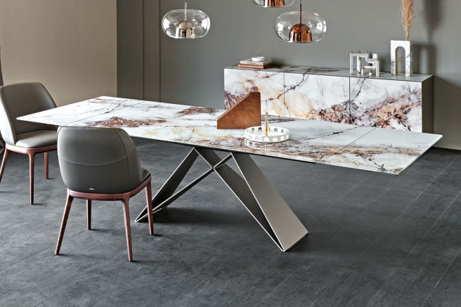 Cattelan Italia Premier Crystalart Drive Extendible Dining Table