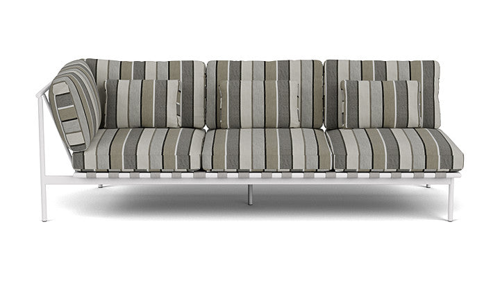 Barlow Tyrie Around Deep Seating Triple Lounge Sofa with Aluminium Left Arm