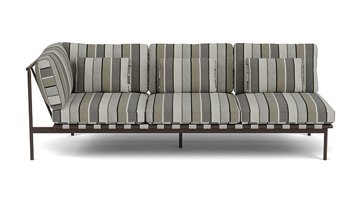 Barlow Tyrie Around Deep Seating Triple Lounge Sofa with Aluminium Left Arm