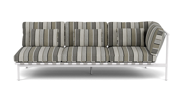 Barlow Tyrie Around Deep Seating Triple Lounge Sofa with Aluminium Right Arm