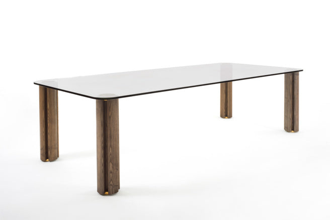 Porada Quadrifoglio Glass Dining Table