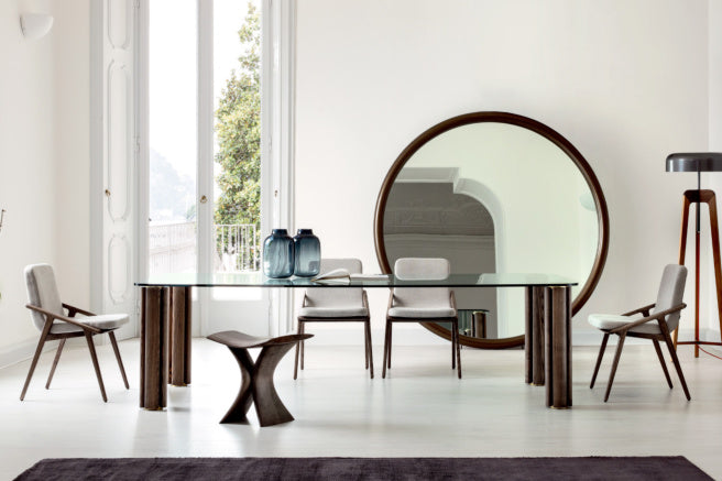 Porada Quadrifoglio Glass Dining Table