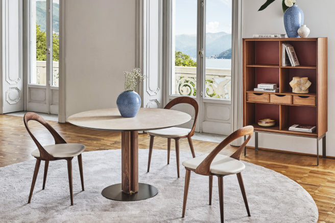 Porada Quadrifoglio Round Dining Table – Single Base