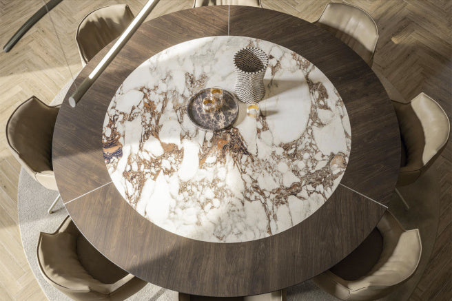 Cattelan Italia Senator Keramik-Wood Round Dining Table