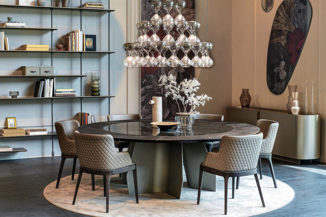 Cattelan Italia Senator Keramik-Wood Round Dining Table