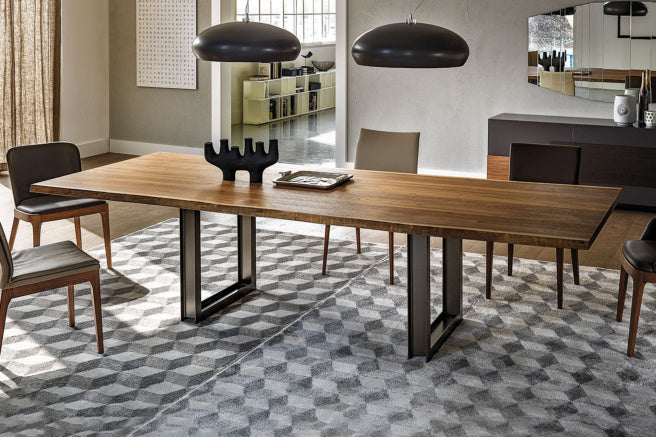 Cattelan Italia Sigma Wood Live Edged Dining Table