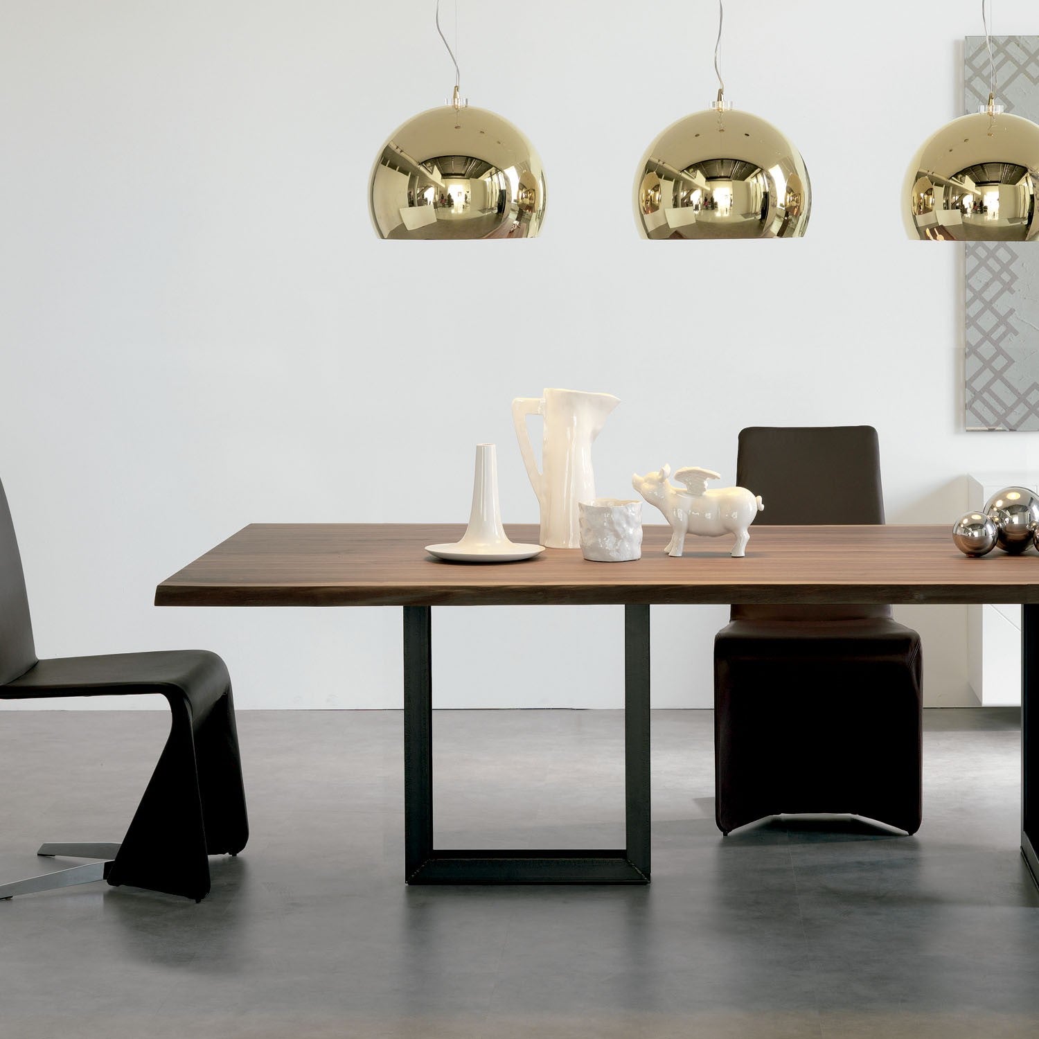 Cattelan Italia Sigma Wood Live Edged Dining Table