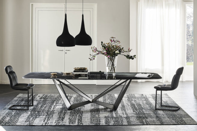 Cattelan Italia Skorpio Crystalart Rectangular & Barrel-Shaped Dining Table