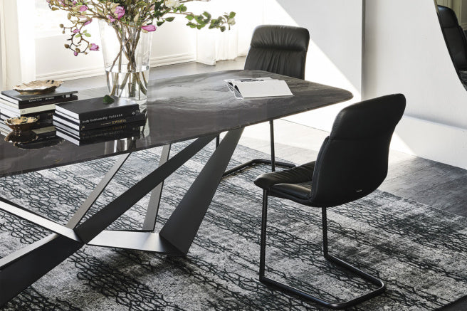 Cattelan Italia Skorpio Crystalart Rectangular & Barrel-Shaped Dining Table