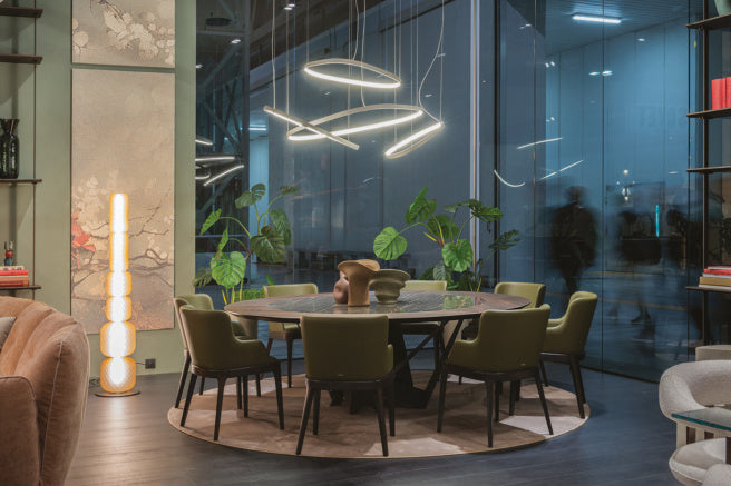 Cattelan Italia Skorpio Keramik-Wood Round Dining Table