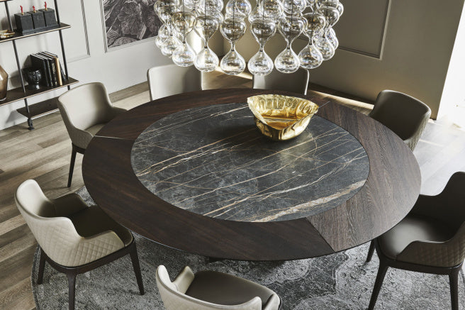 Cattelan Italia Skorpio Keramik-Wood Round Dining Table