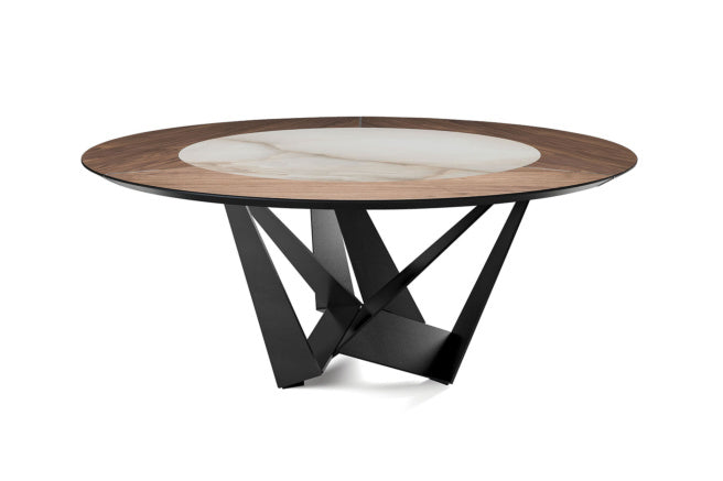 Cattelan Italia Skorpio Keramik-Wood Round Dining Table