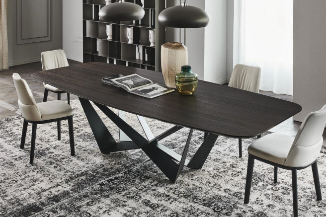 Cattelan Italia Skorpio Wood Barrel-Shaped Dining Table – Fast Delivery