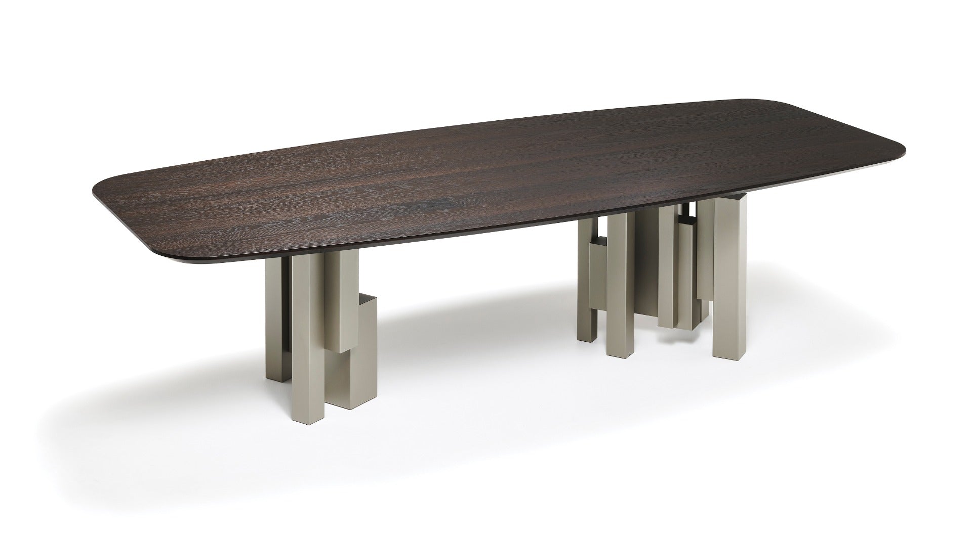 cattelan italia skyline wood Table With Steel Base