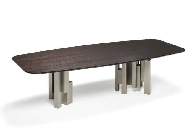 Cattelan Italia Skyline Wood Barrel-Shaped Dining Table