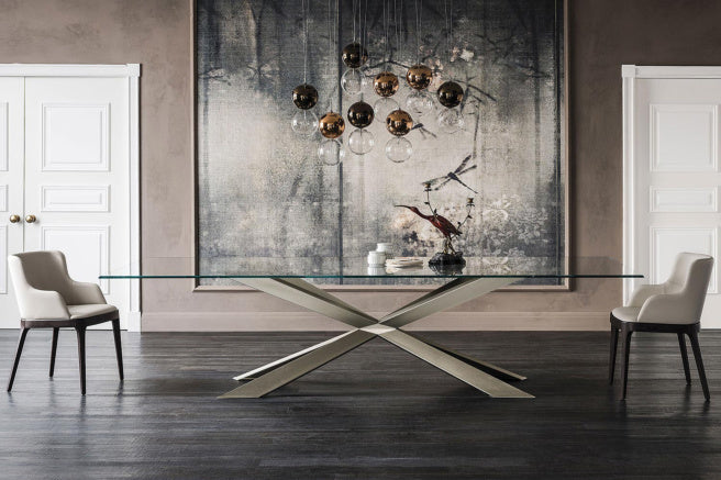 Cattelan Italia Spyder Glass Dining Table